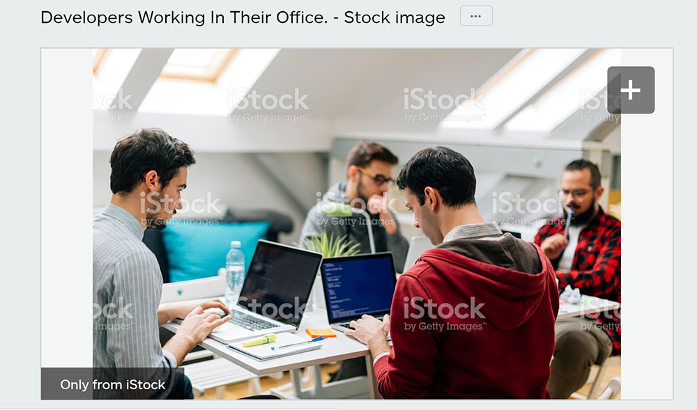 All white male programmers in stock photo